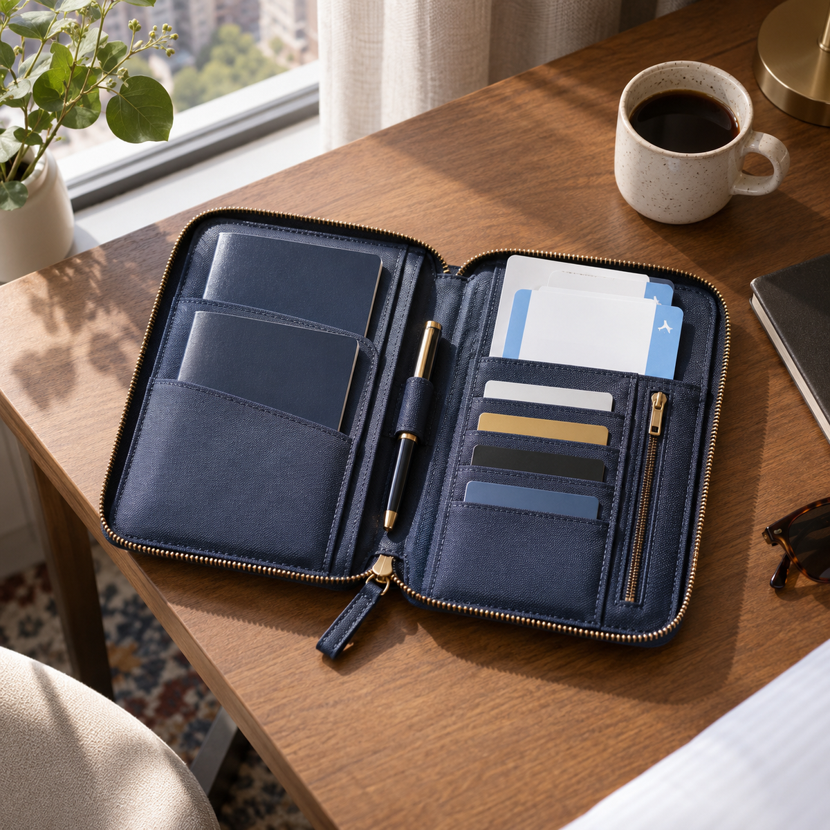 Zip-Around Travel Document Organizer