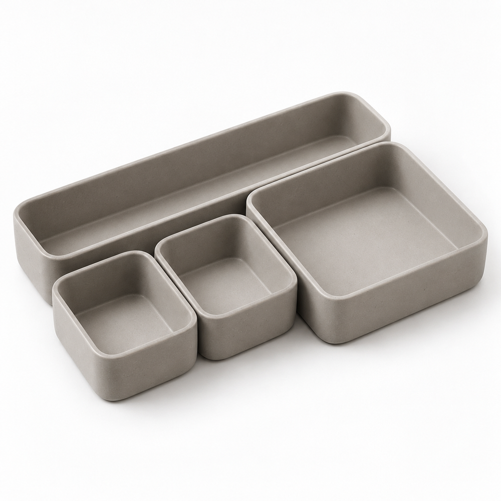Modular Desktop Organizer Tray Set
