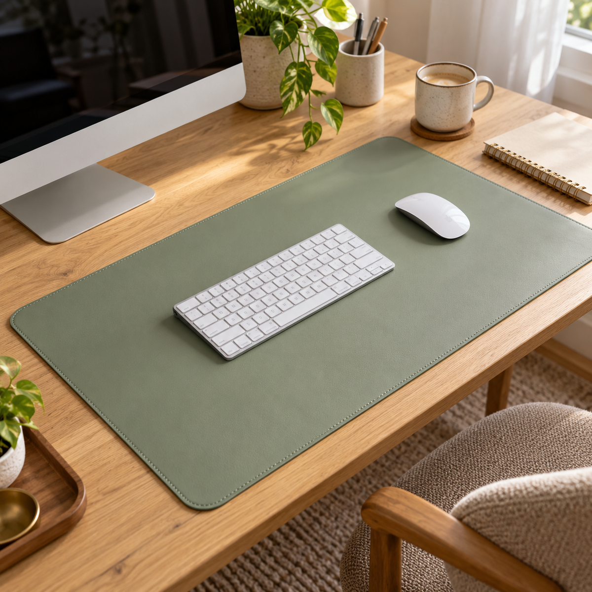 Large Sage Green Desk Mat
