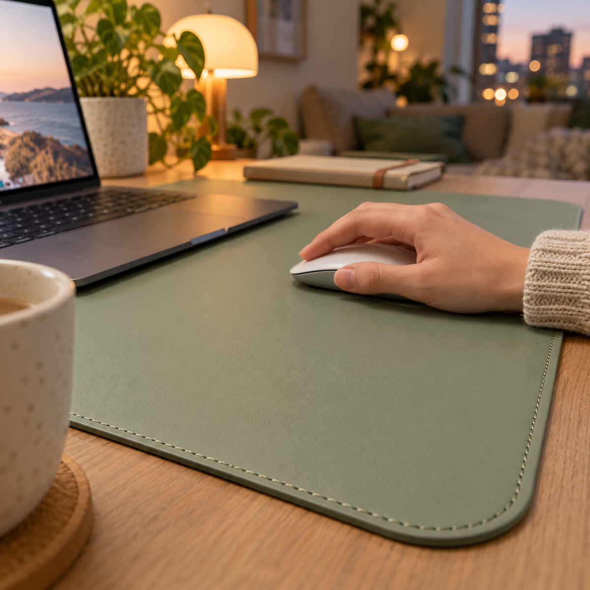 Large Sage Green Desk Mat